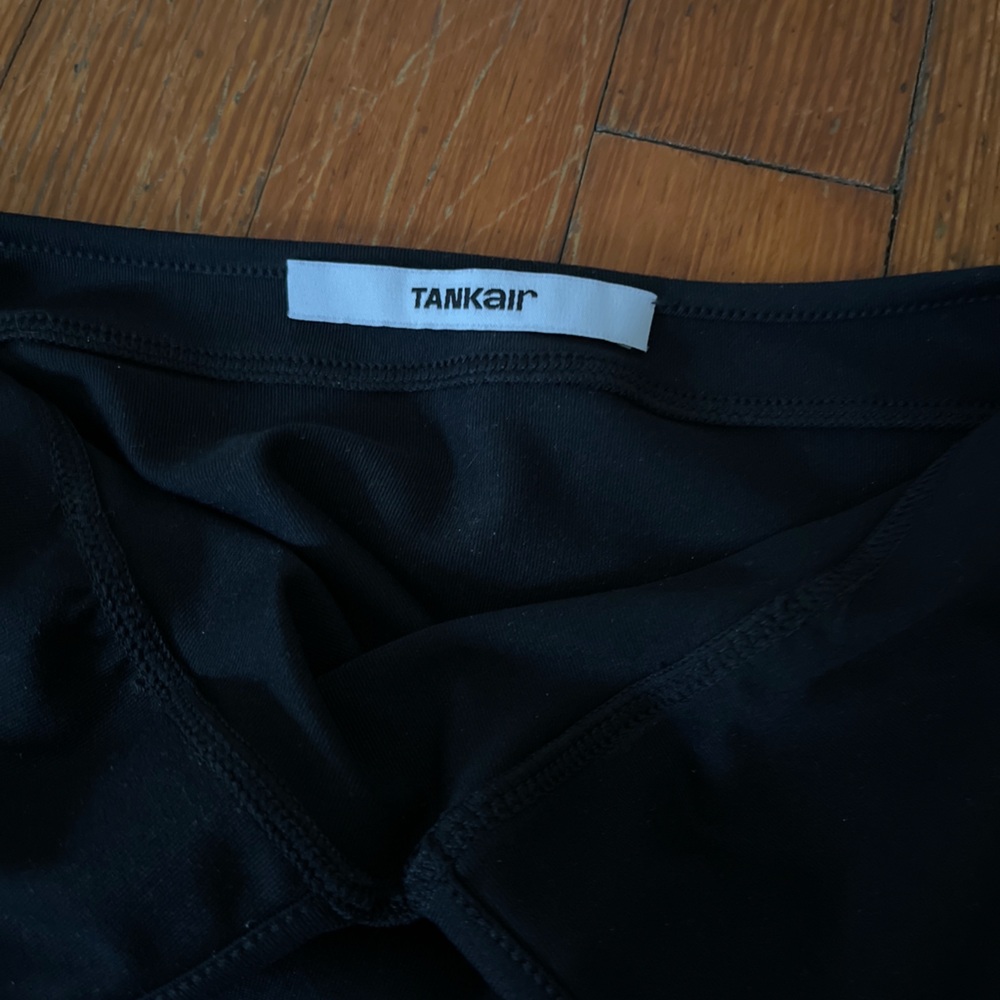 Tank Air Dip Halter Top in Black Basics Everyday Staple Simple Capsule Wardrobe - Picture 7 of 9